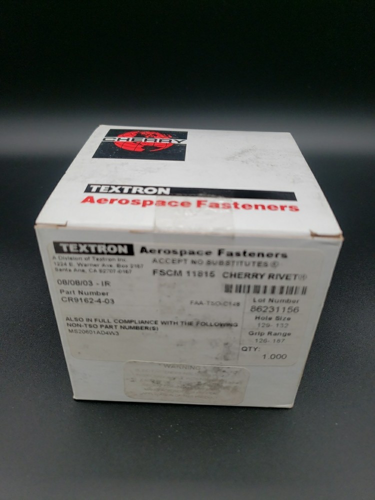 Cherry Rivet Textron  Aerospace Fasteners 1000pc