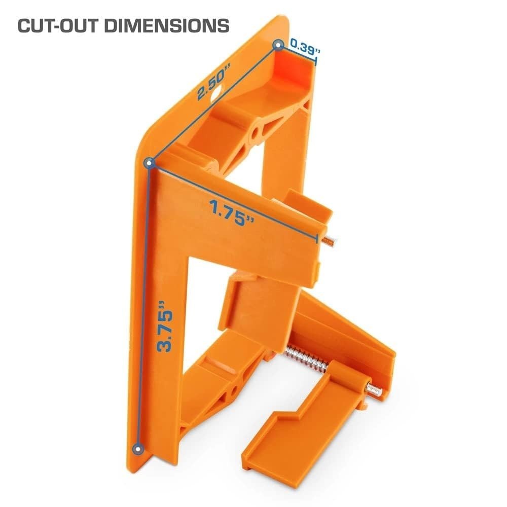 Multipurpose 1-Gang Backless Mounting Bracket for Low Voltage Wiring Systems