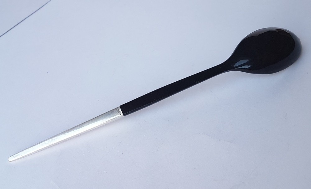 Spoon/Serving Spoon, 925er Silver, Hermann Builder, Um 1960 M332
