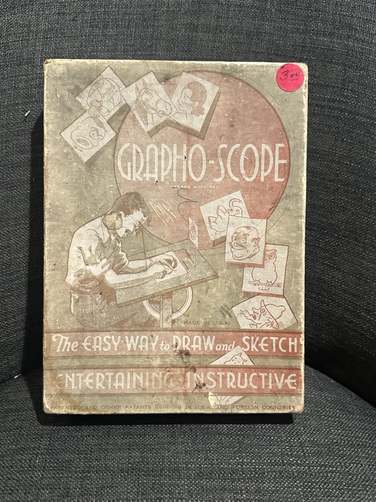 Antique Grapho-Scope Sketch And Draw Set ORIGINAL