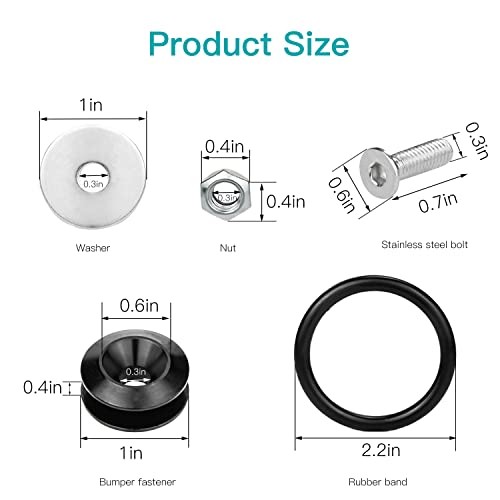 Bumper Quick Release, Upgrade Quick Release Trunk Front Rear Bumper Black