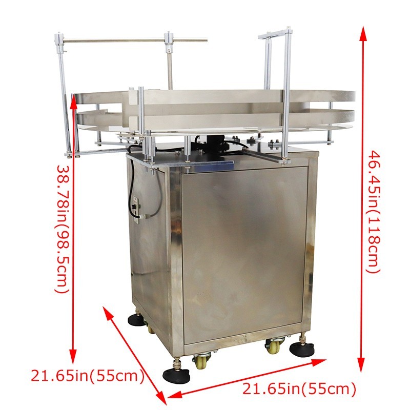 39.3" Automatic Round/Square Bottle Unscrambler Accumulation Table Bottle Sorter
