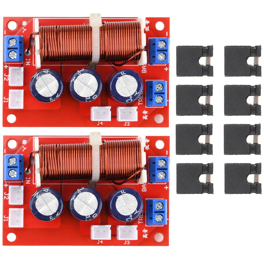 4Pc 2-Way Speaker Frequency Divider Audio Crossover Board 100Hz-10KHz Adjustable