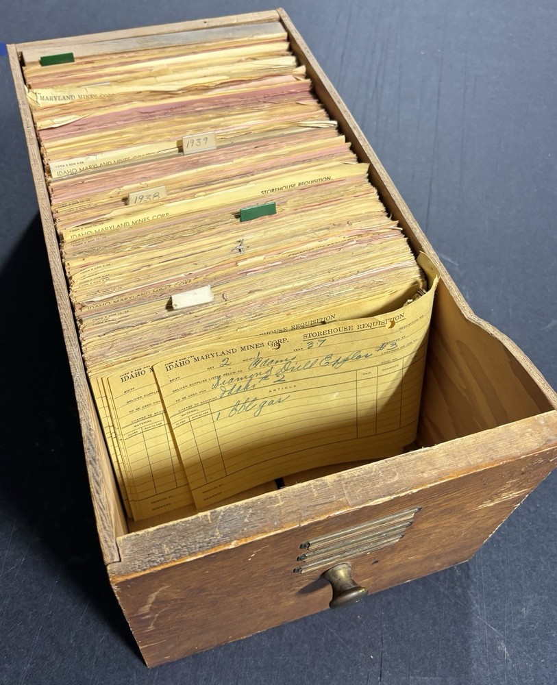 1920s 1940s Mining Papers Powder Box