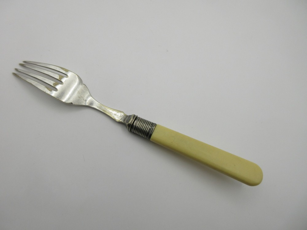 VTG EPNS Silver Finish Fork w/ Bakelite Buttercup Handle Unmarked Replacement