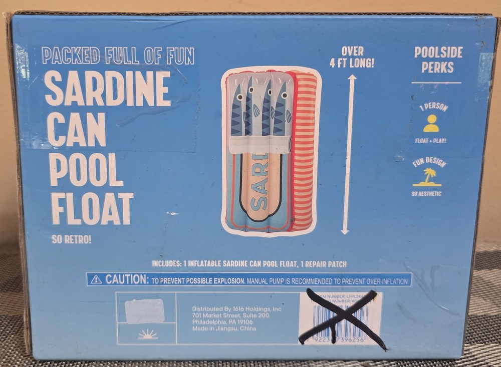 Sardine Can Pool Float 48.03"x24.8"x5.91"