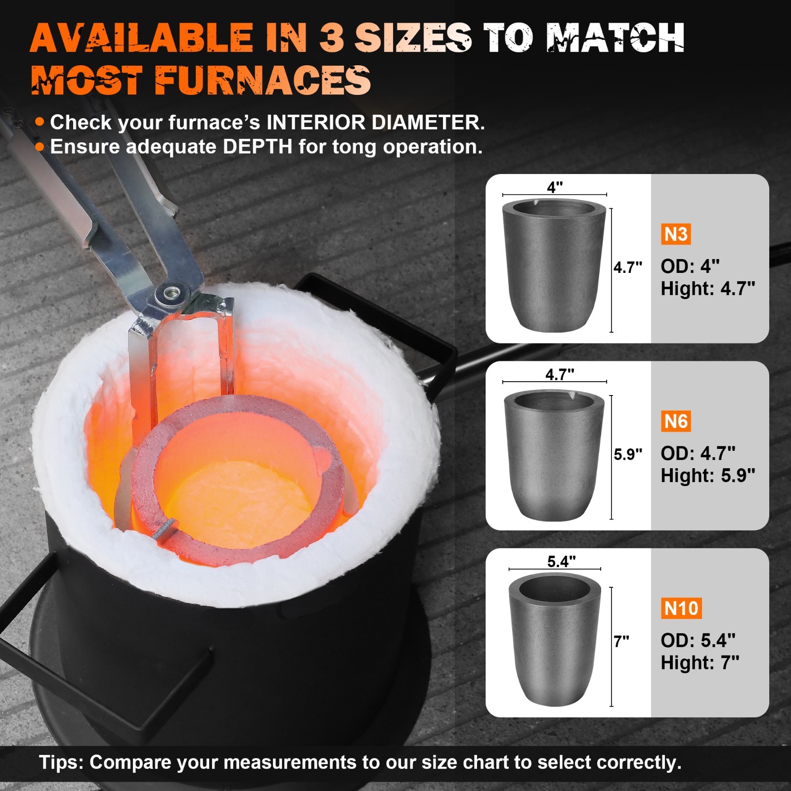 6kg Crucible Tongs Set for Melting Metal, Lifting & Pouring Tongs