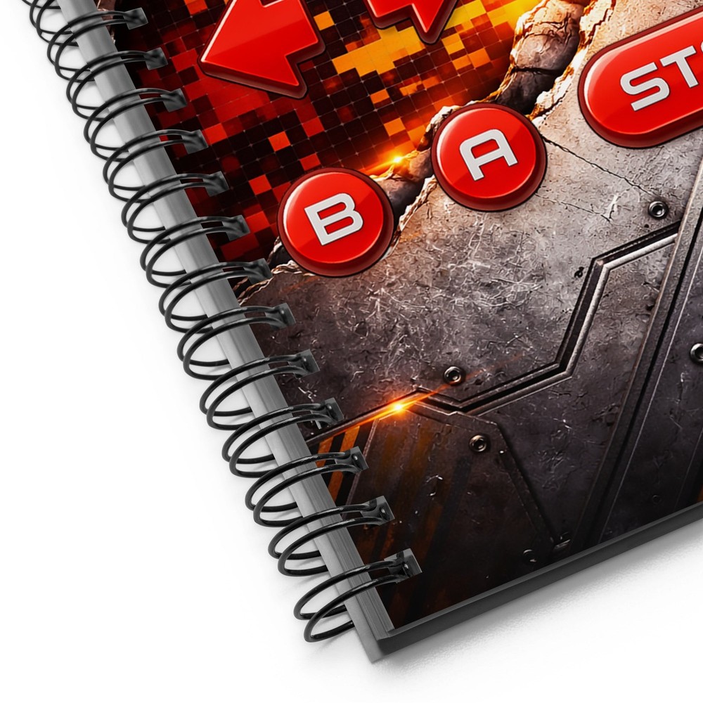 Retro Cheat Code Spiral Notebook