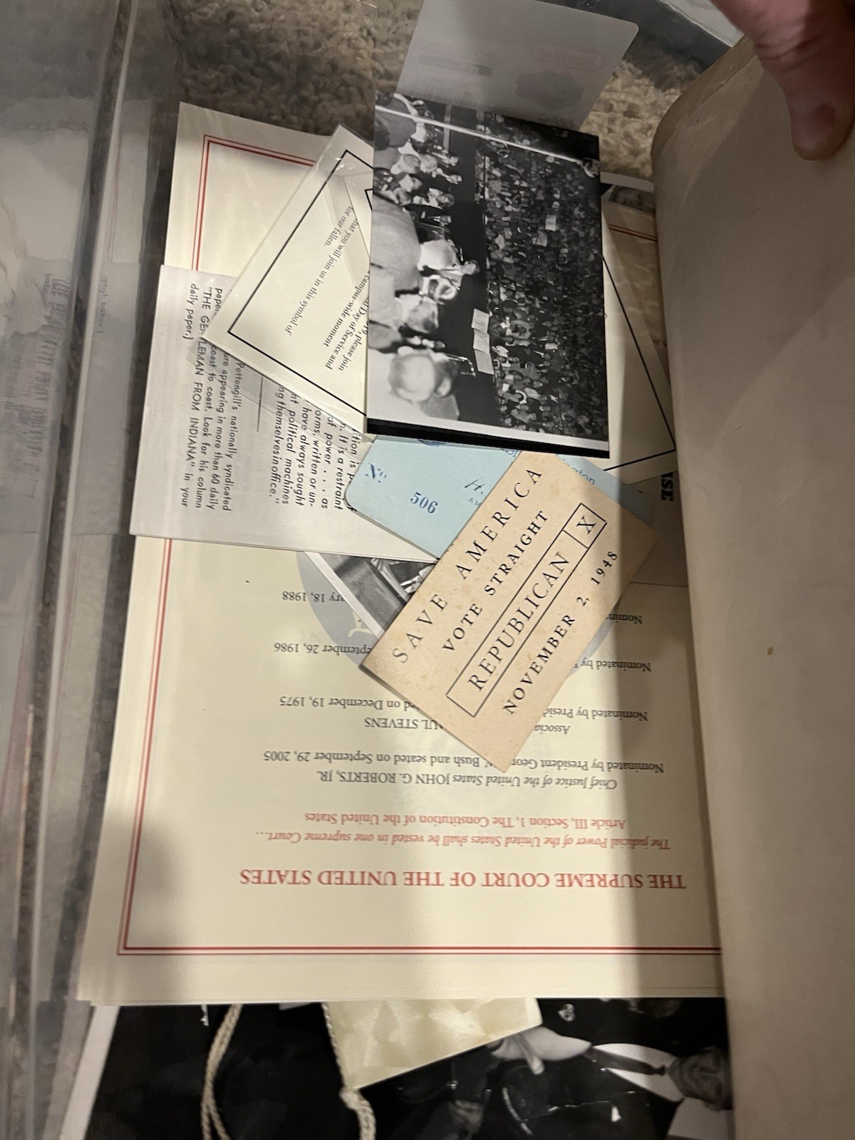 Political Ephemera Lot Paper, Pins, Collectibles, Stickers, Match By The Pound!