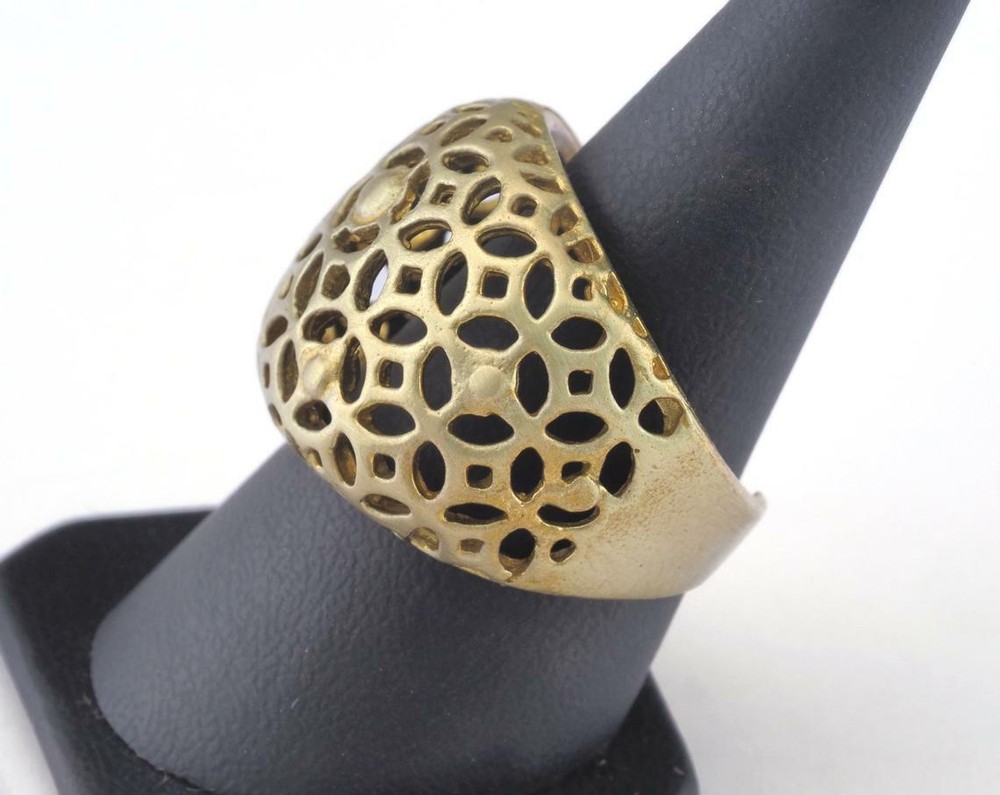 Ring Adjustable Ring Raw brass (19mm 9US inner size - Adjustable ) Dome