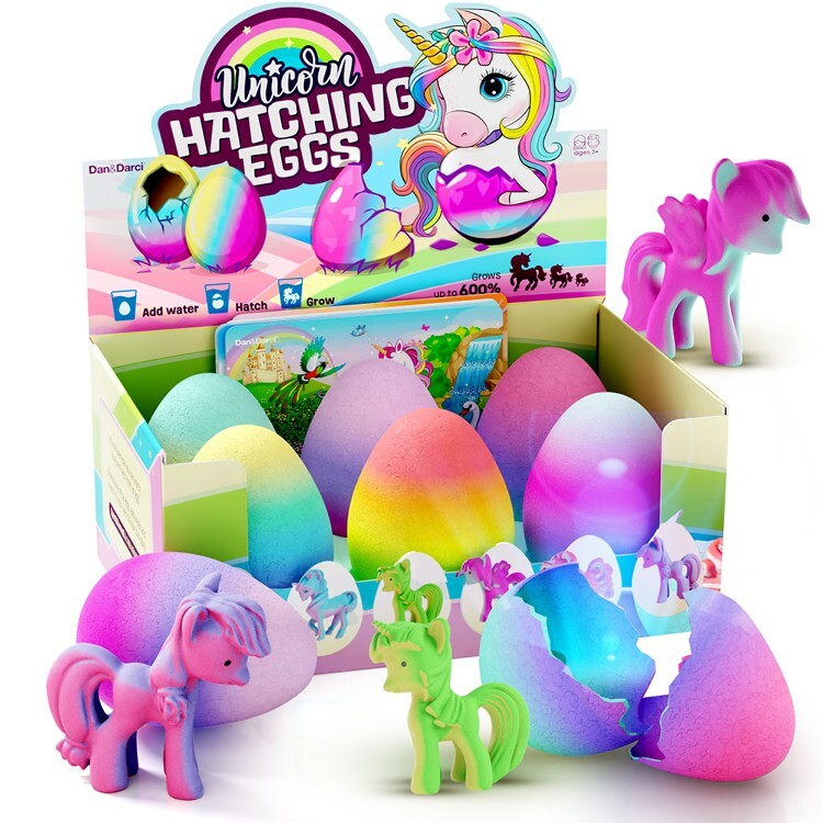 Unicorn Hatching Surprise Eggs for Kids-6 Pack - Stocking Stuffer - Unicorn Toys