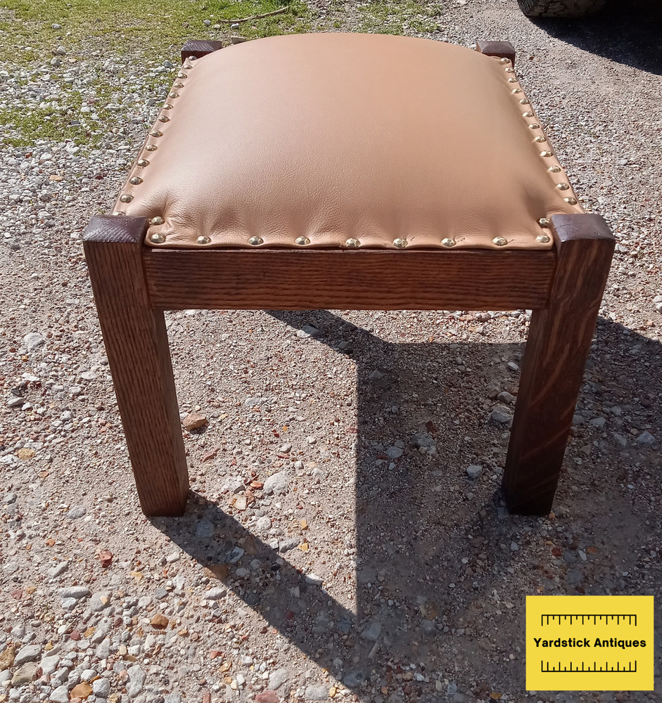 Solid Quarter Sawn Oak Mission Footstool / Stool / Bench (FS81)