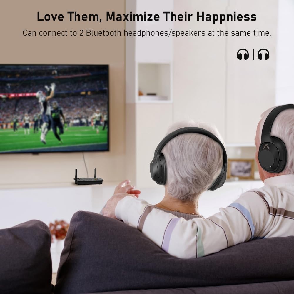 1Mii B03Pro Bluetooth 5.3 Transmitter Receiver for Home Stereo TV, HiFi Wireless