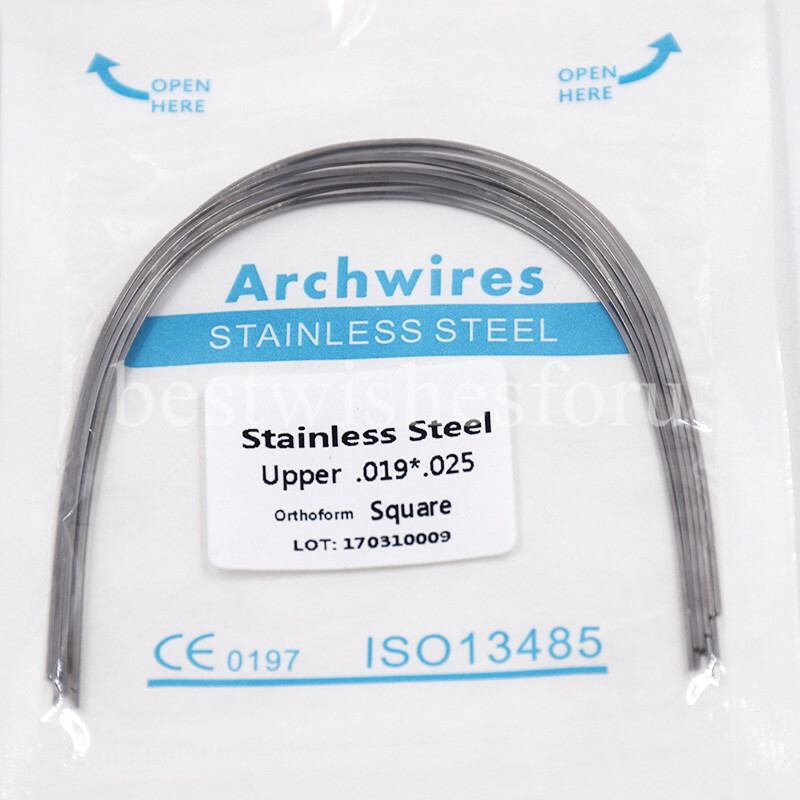 Dental Orthodontic Stainless Steel Square Upper/Lower Arch Wire Rectangular New