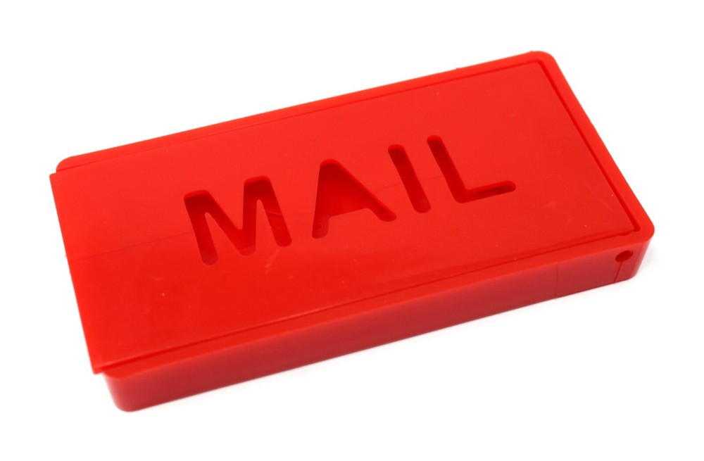 Red Front Mounted Mailbox Flag for Brick Stone Mailboxes Mail Alert Flag Plastic