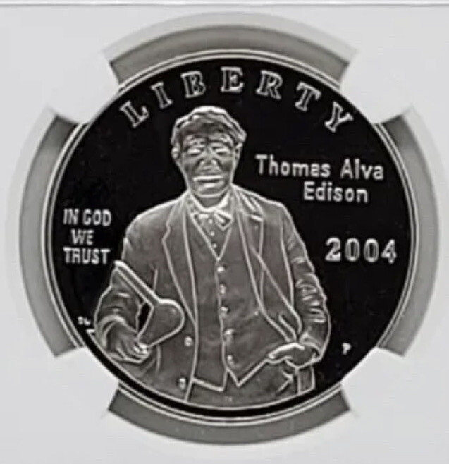 2004 THOMAS EDISON Silver $1 NGC PF70💥FLAWLESS QUALITY💥