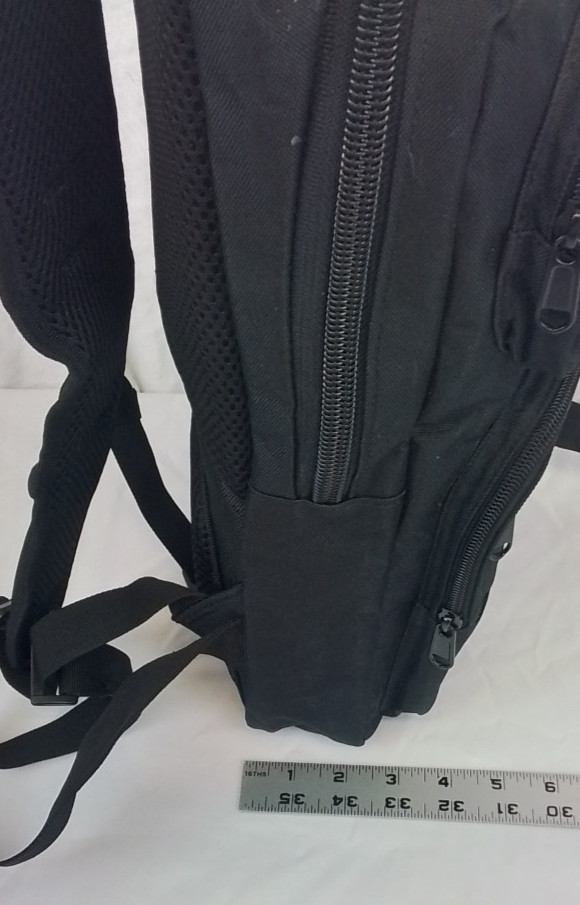 Outdoor Military Tactical Backpack Black w/ Patch #J3416