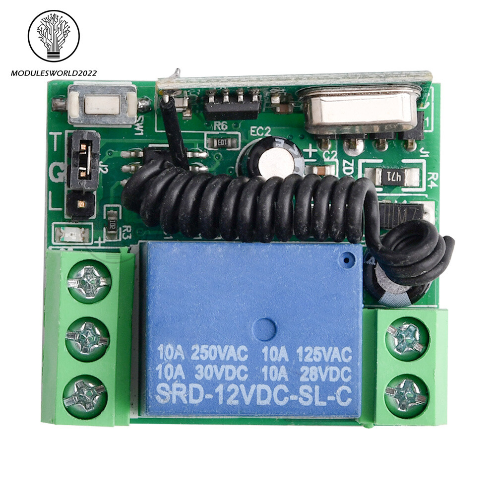 DC 12V 10A Relay 1CH Wireless RF Remote Control Switch Transmitter+ Receiver