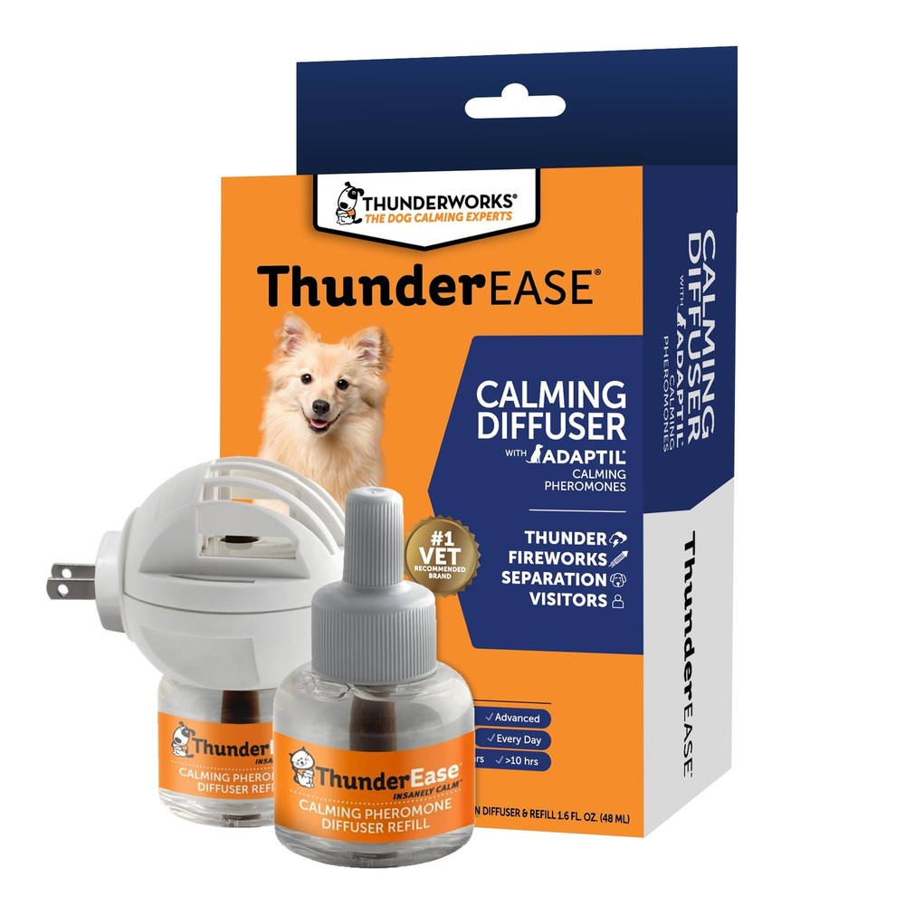 ThunderEase Dog Calming Pheromone Diffuser Kit | Powered by 60 Day Supply