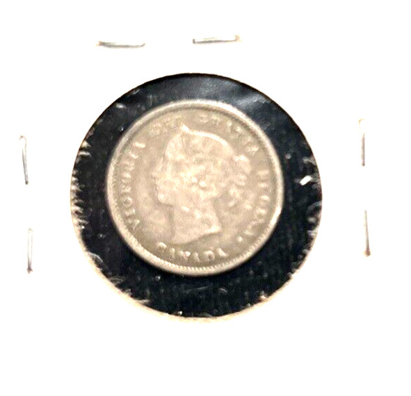 Canada 1874 H crosslet 4 five cents KM 2 VF