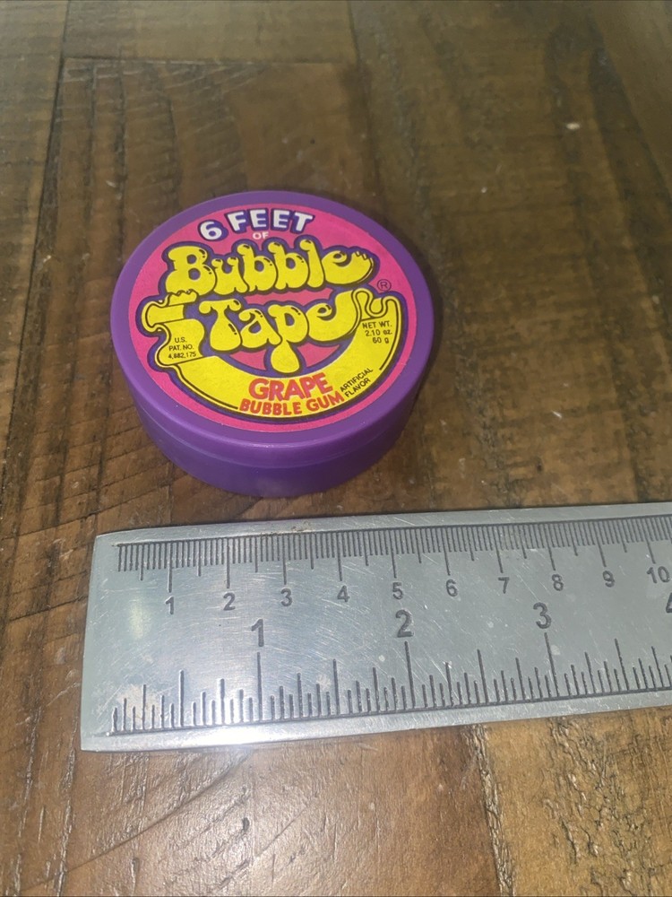 VTG Bubba Bubble Tape Grape Bubble Gum Container Only No Candy