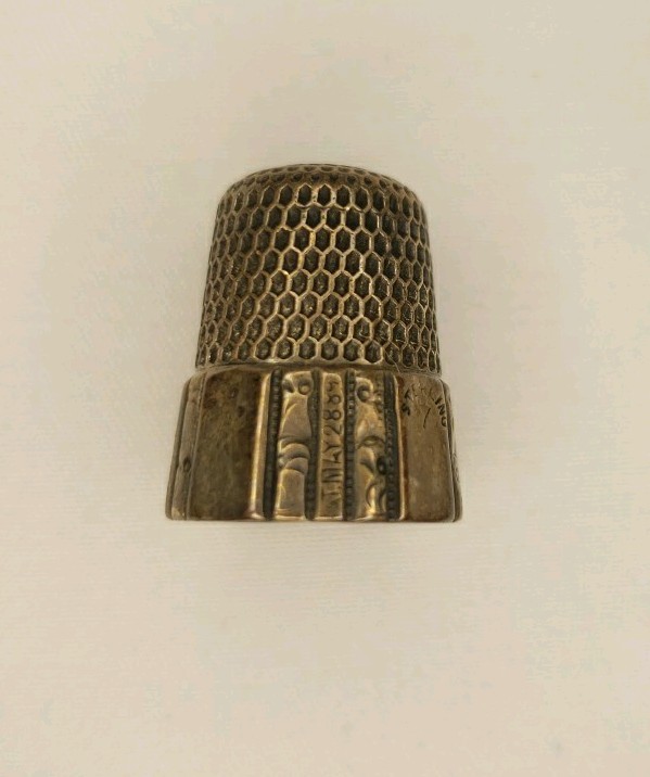 Sterling Silver Vintage Thimble 7, Sewing Accessory Tool
