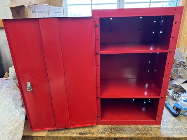 Vintage WATERLOO Side Hanging Toolbox Cabinet Box