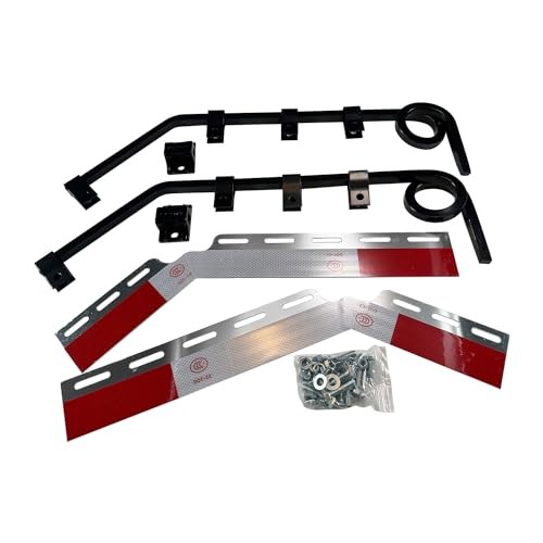 Pair Angled Down Bar Type Truck 1 Coil Mud Flap Hangers Complete 3 Coils Type