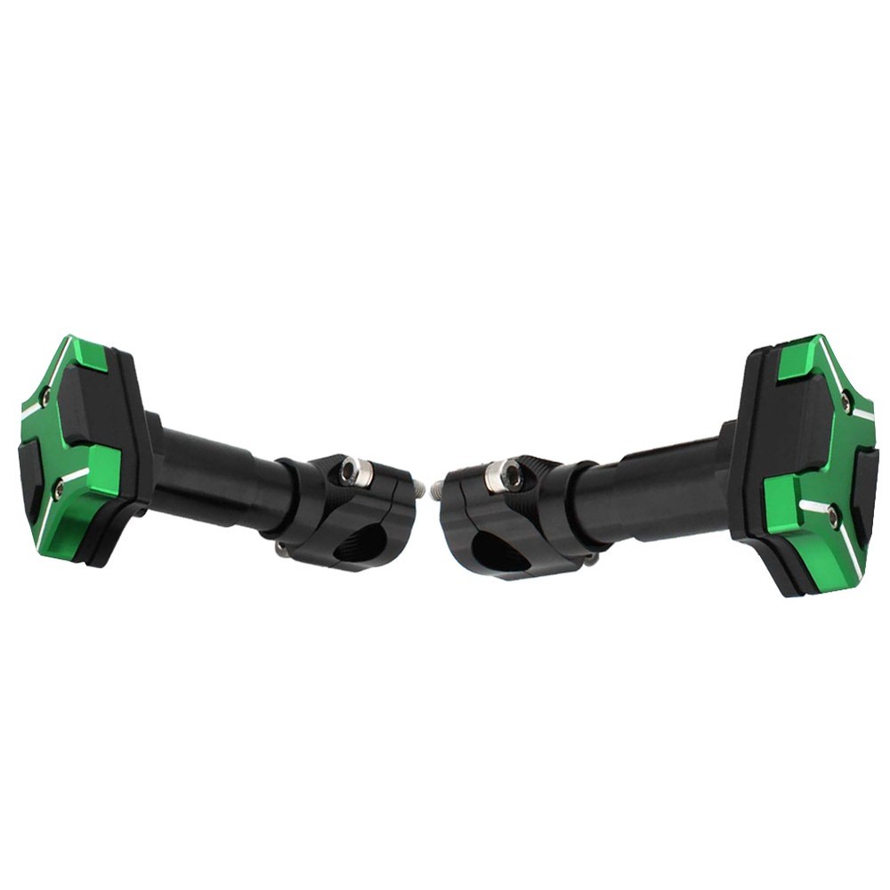 Universal Modified Engine Guard Crash Bar Frame Protector 22mm-30mm Pair Green