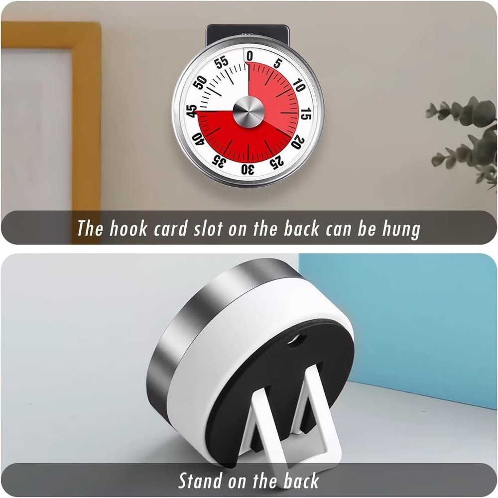 Visual Kitchen Timer Silent Countdown Clock for Home Cooking & Time Management