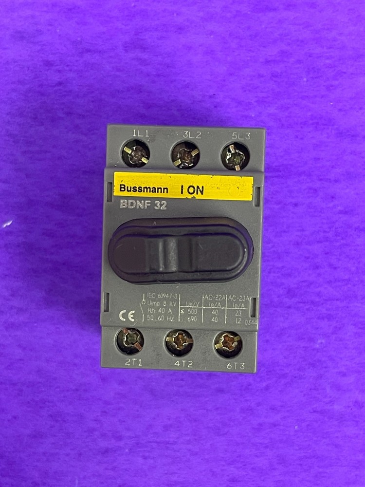 Bussmann BDNF32 General Purpose Switch 40A 3P 600VAC