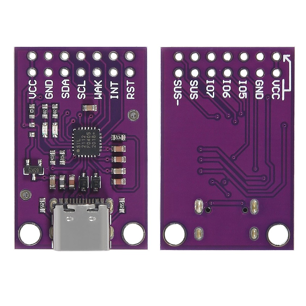 Type-C CP2112 Adapter - 2PCS USB to I2C Debug Board for Development