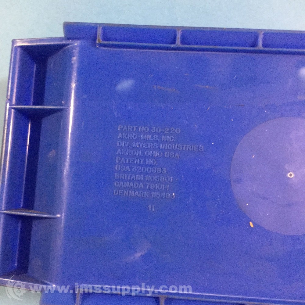Akro Mils 30-220 BLUE Plastic Storage Stacking Hanging Bin USIP