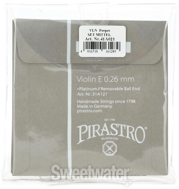 Pirastro Perpetual Violin String Set - 4/4 Size Removable Ball-end E