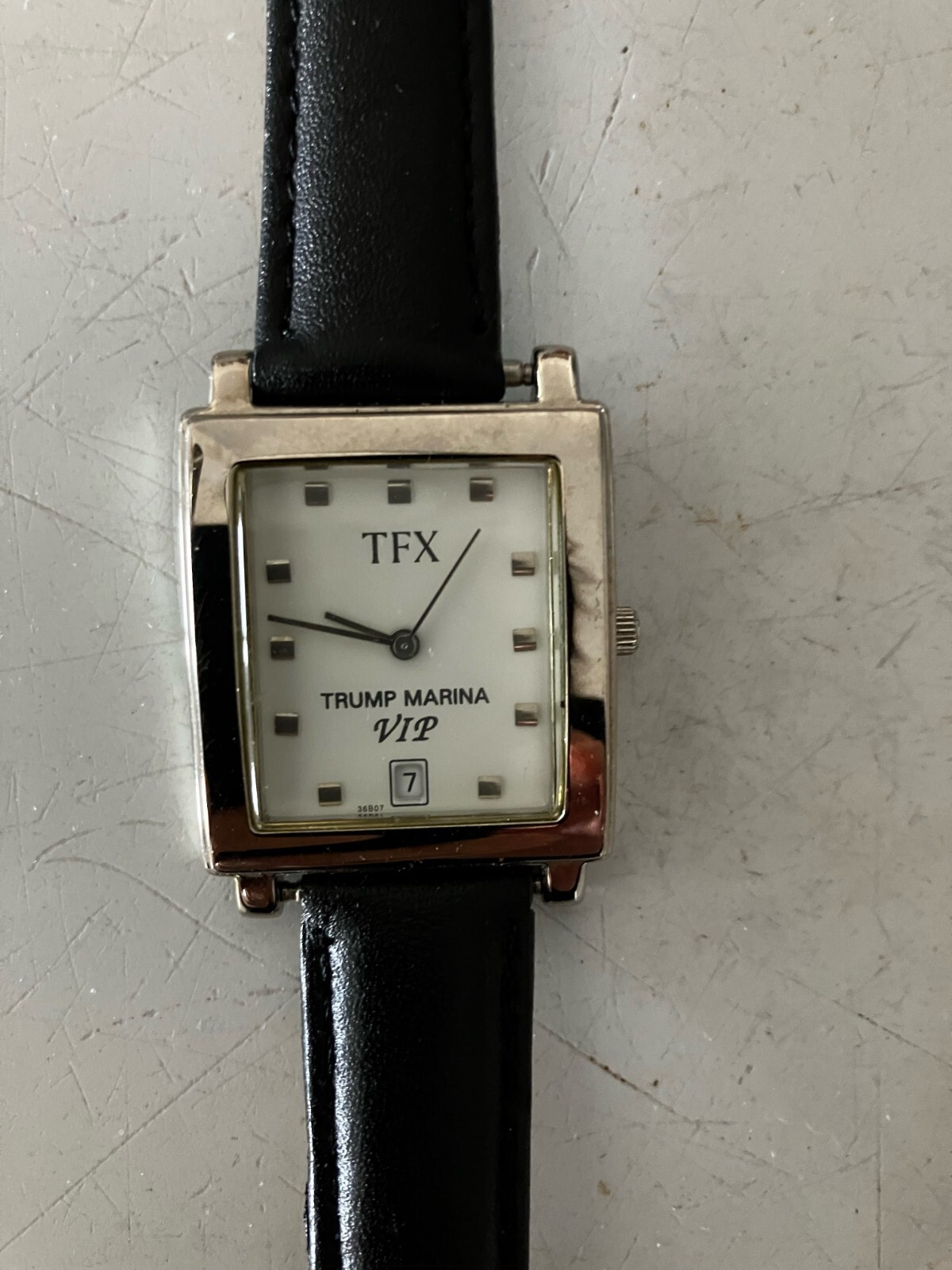TFX Trump Marina V.I.P.  Wrist Watch by Bulova  Genuine Black Leather Band