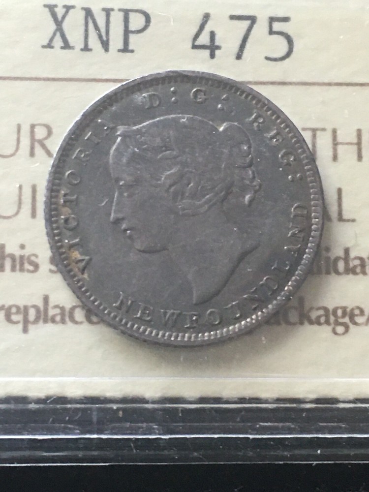 1880 ICCS Graded Newfoundland, ¢5 Cent, **VF-30**