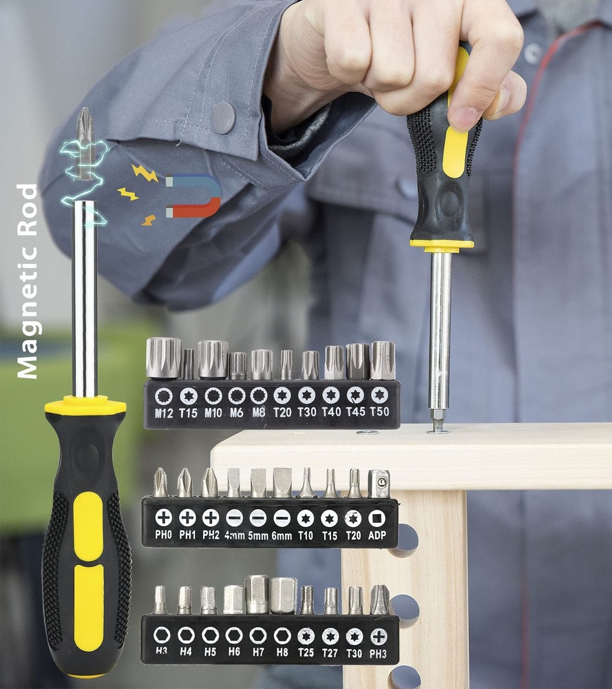 Tool Set Auto Repair Household Tool Kit With Socket Wrench Screwdriver Bits Set