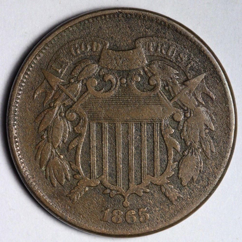 1865 Two Cent Piece FINE E161 OQCM