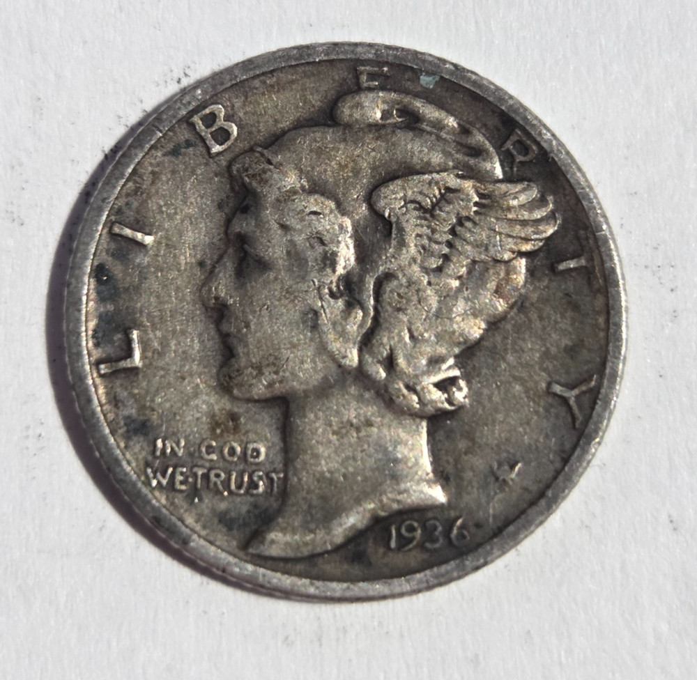 1936 S Mercury Dime