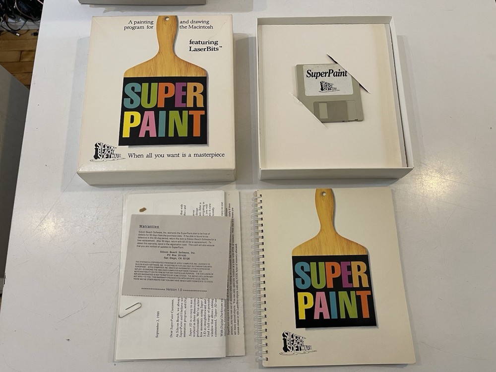 SuperPaint for Apple Macintosh by Silicon Beach - 3.5” Floppy w/ Box - Tested