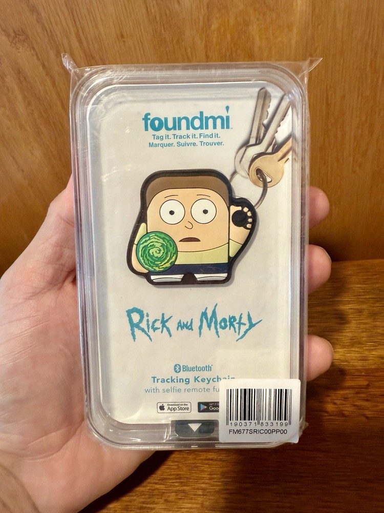foundmi Remote Bluetooth tracking keychain RICK AND MORTY | SEALED