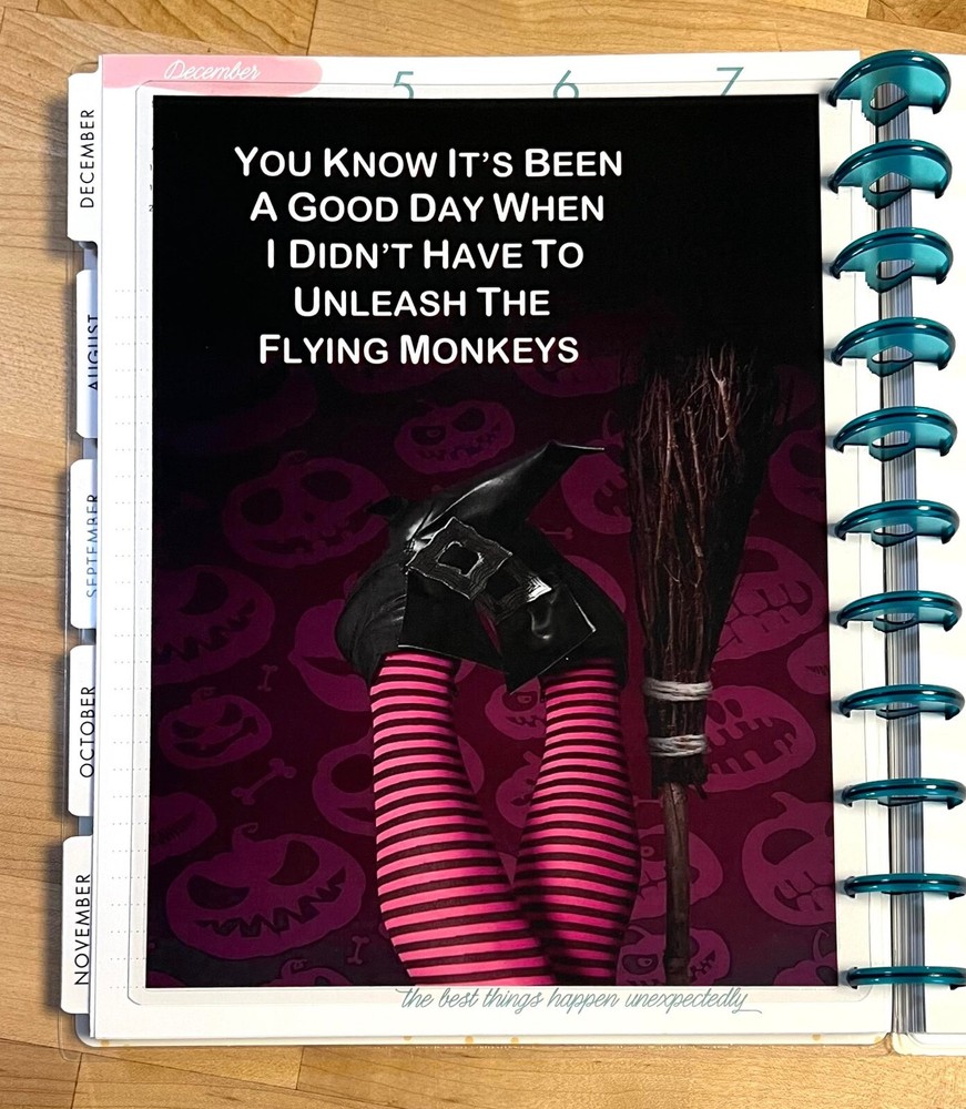 Flying Monkeys Two Sided Dashboard 4 use w BIG Happy Planner