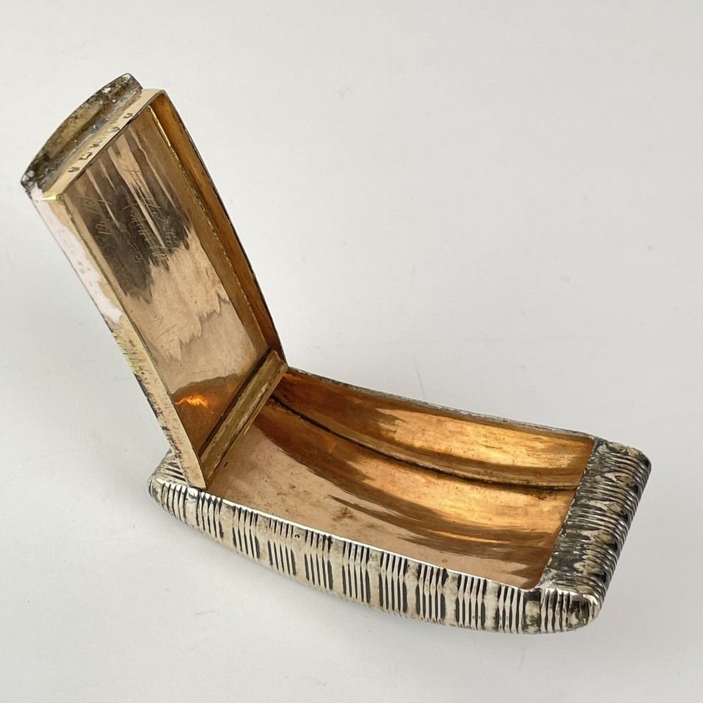 Antique Georgian Solid Silver Snuff Box 1809 6.2cm X 3cm