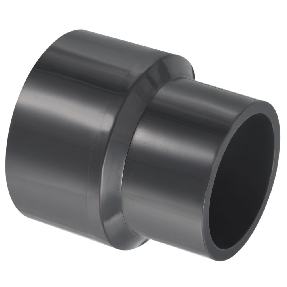 PVC Reducer Pipe Fitting 2.5x2" Socket Coupling Adapter Connector, Grey