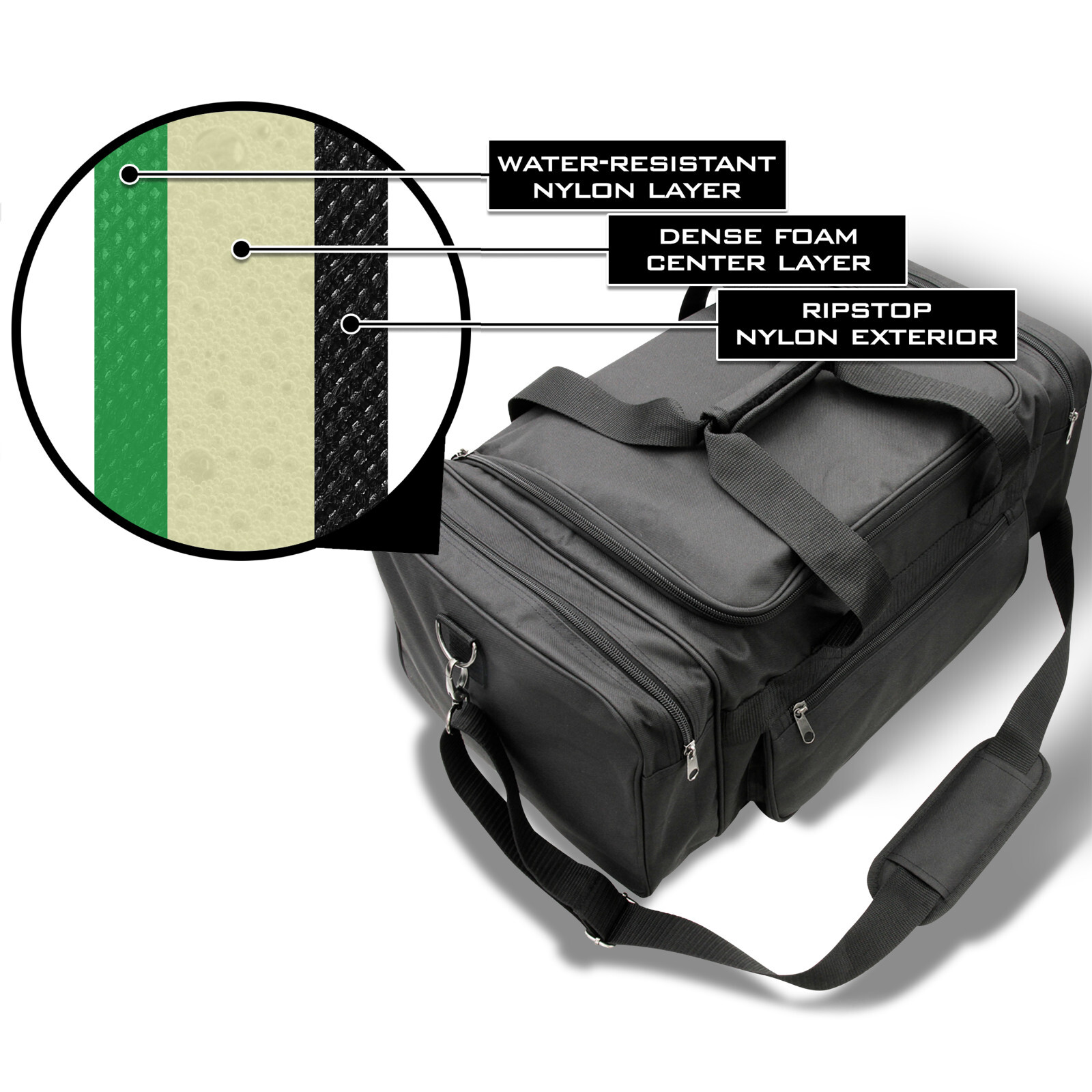 CM Microphone Case Gig Bag For DJ Equipment and Audio Accessories - Case Only