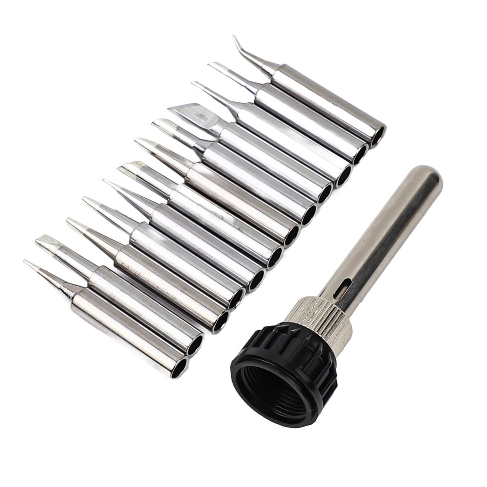 Station Tool Soldering Iron Tips Silver 4.2cm W/Handle Adapter High Quality