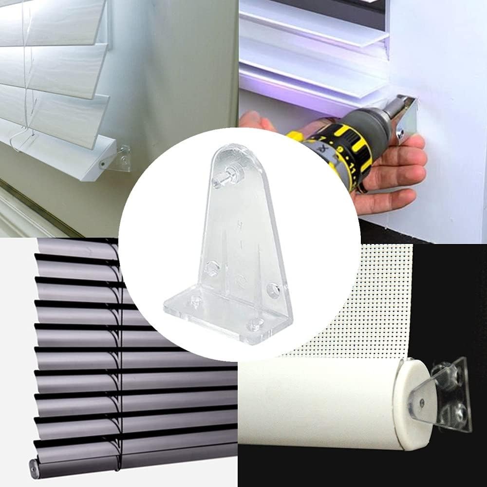 4 Clear Plastic Hold Down Clips for High Profile Window Blinds Easy Install