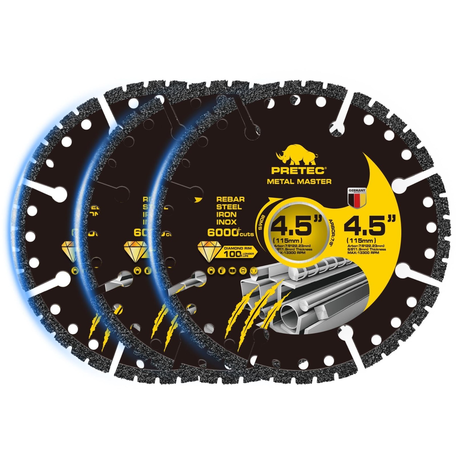 3"/4.5"/5" Diamond Cut-Off Wheel–Durable Metal Cutting Disc for Angle Grinder