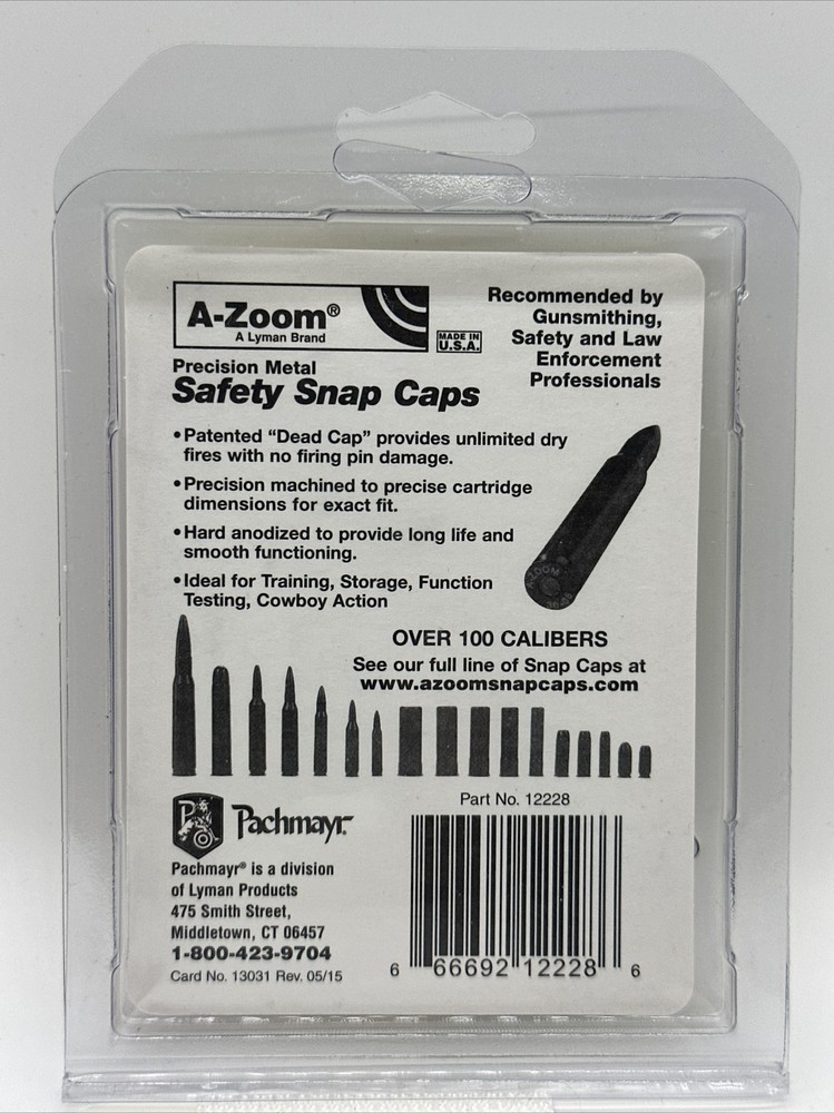 A-Zoom Precision Metal Snap Caps 308 Win. (2pk)