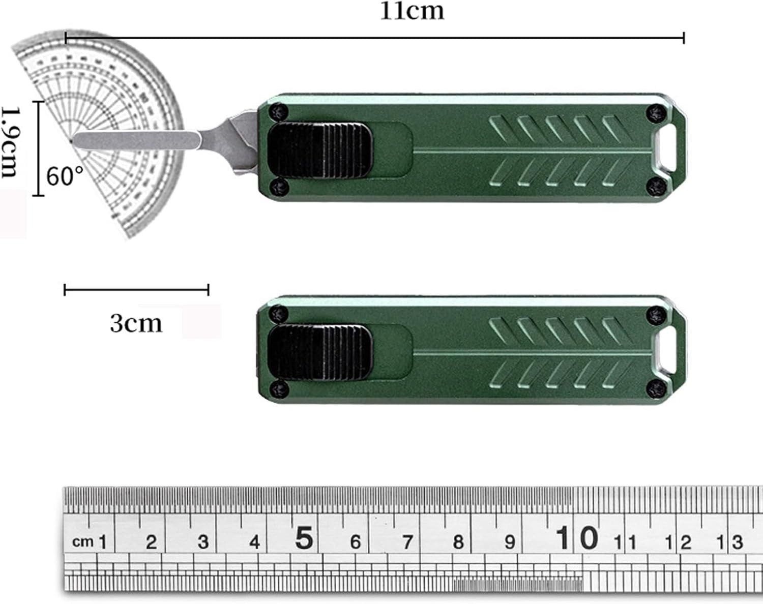 Automatic Utility Knife, Safety Auto Box Cutter Retractable, EDC Push Button